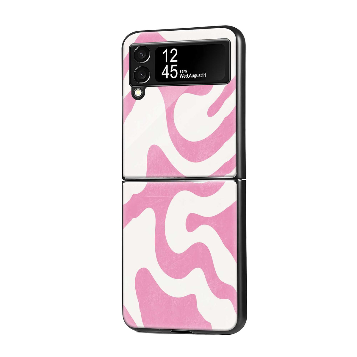 Pink Retro Waves Samsung Z Flip Glass Case