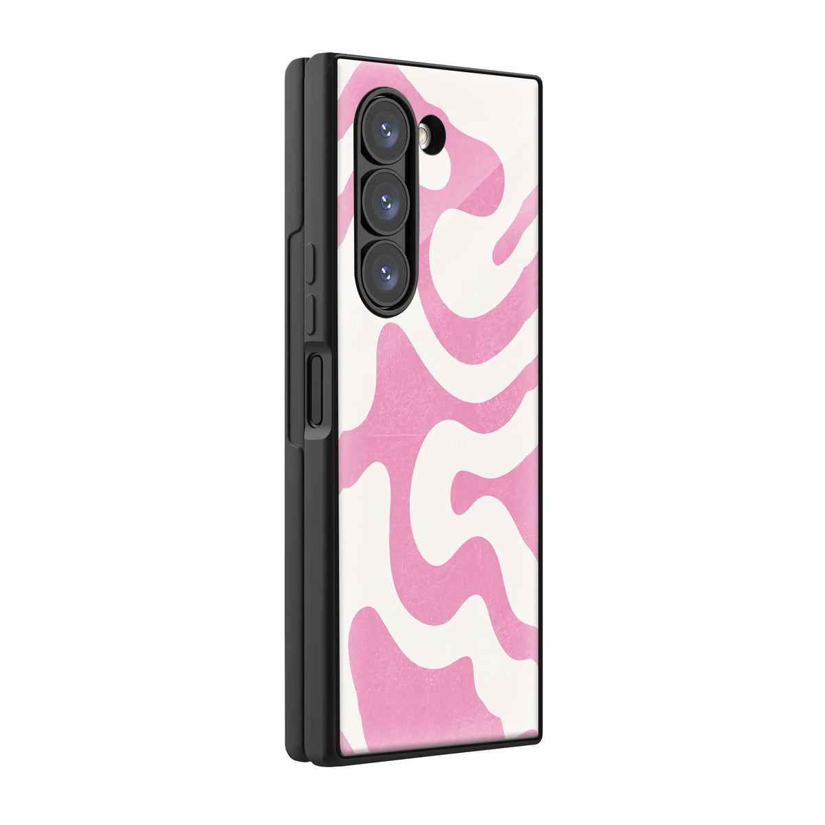 Pink Retro Waves Samsung Z Fold Glass Case