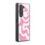 Pink Retro Waves Samsung Z Fold Glass Case