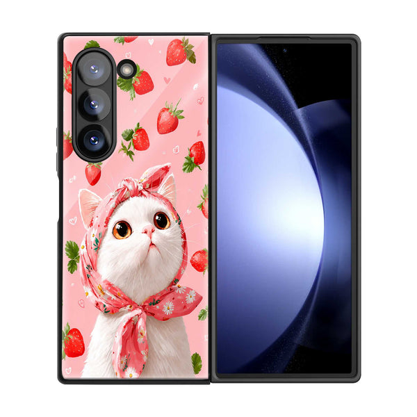 Pink Scarf Diaries Samsung Z Fold Glass Case
