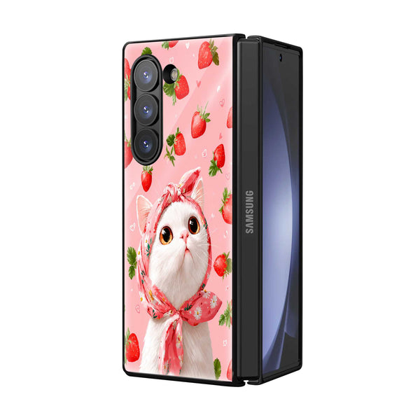 Pink Scarf Diaries Samsung Z Fold Glass Case