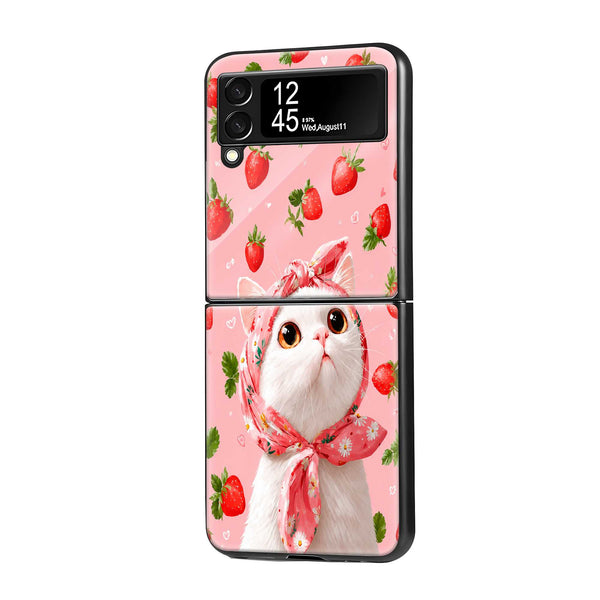 Pink Scarf Diaries Samsung Z Flip Glass Case