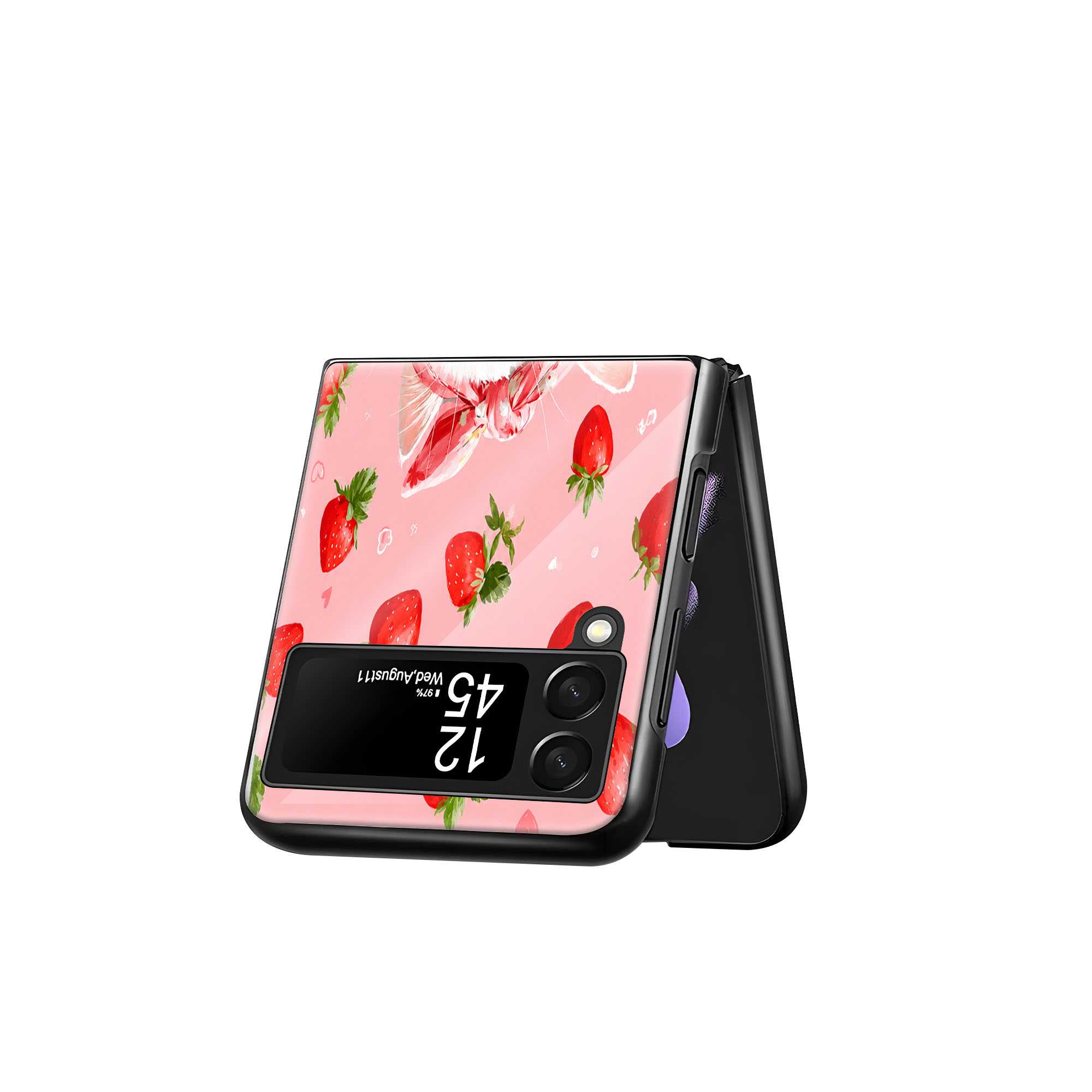 Pink Scarf Diaries Samsung Z Flip Glass Case