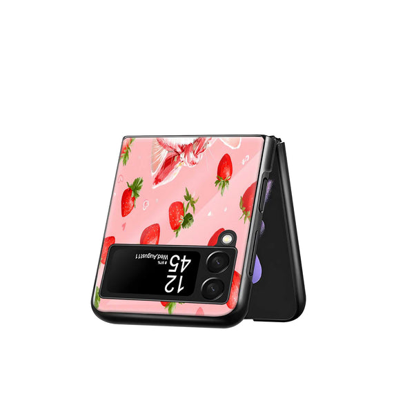 Pink Scarf Diaries Samsung Z Flip Glass Case