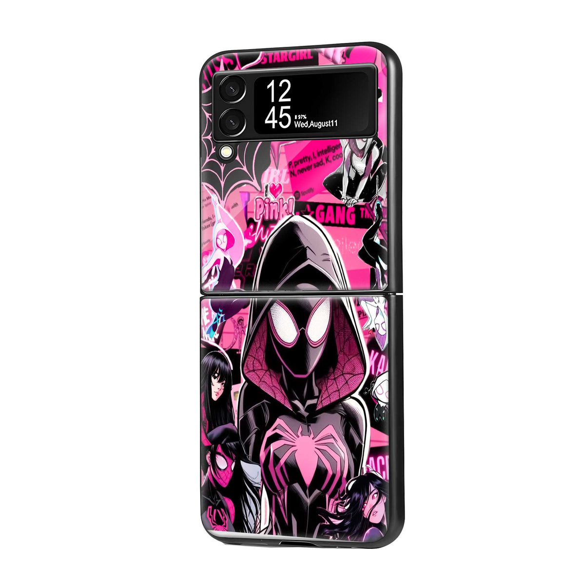 Pink Webcore Samsung Z Flip Glass Case