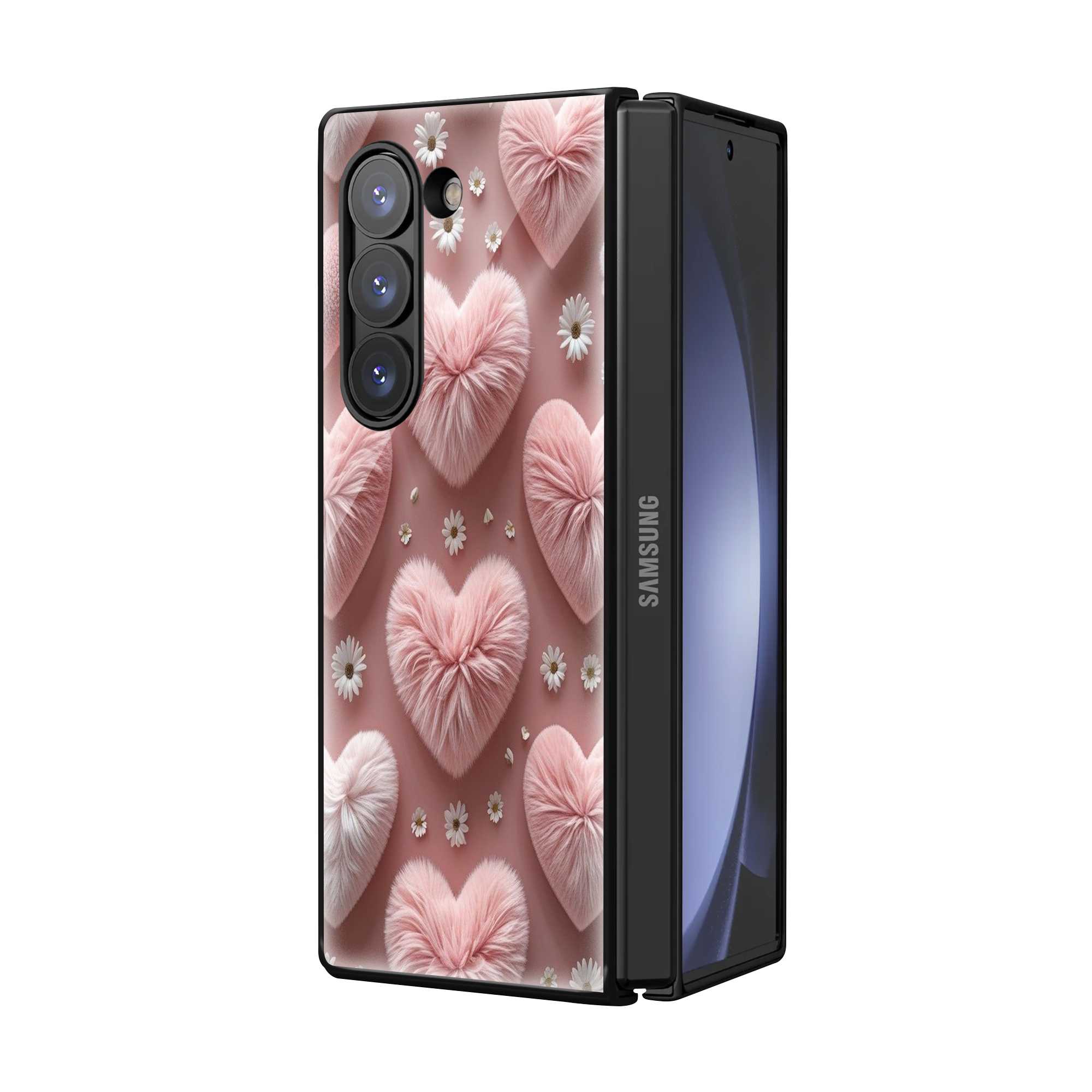 Pink Whispers Samsung Z Fold Glass Case