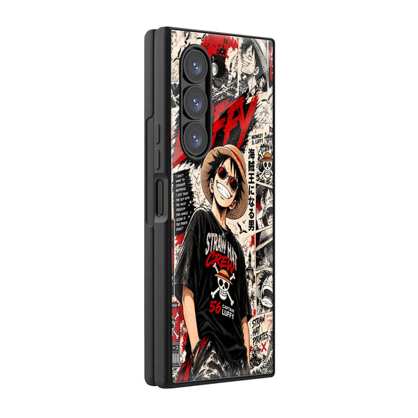Pirate King Luffy Samsung Z Fold Glass Case