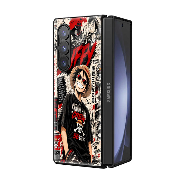 Pirate King Luffy Samsung Z Fold Glass Case