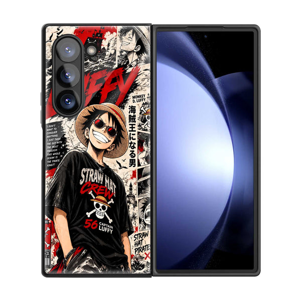 Pirate King Luffy Samsung Z Fold Glass Case