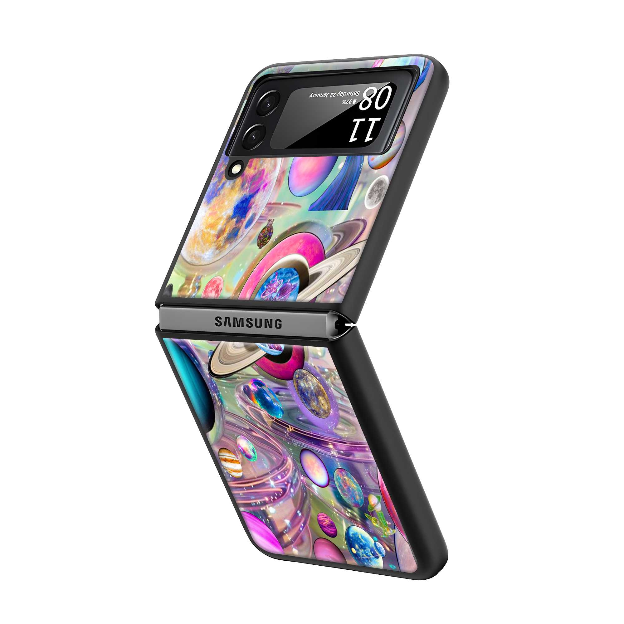 Planet Paradise Samsung Z Flip Glass Case
