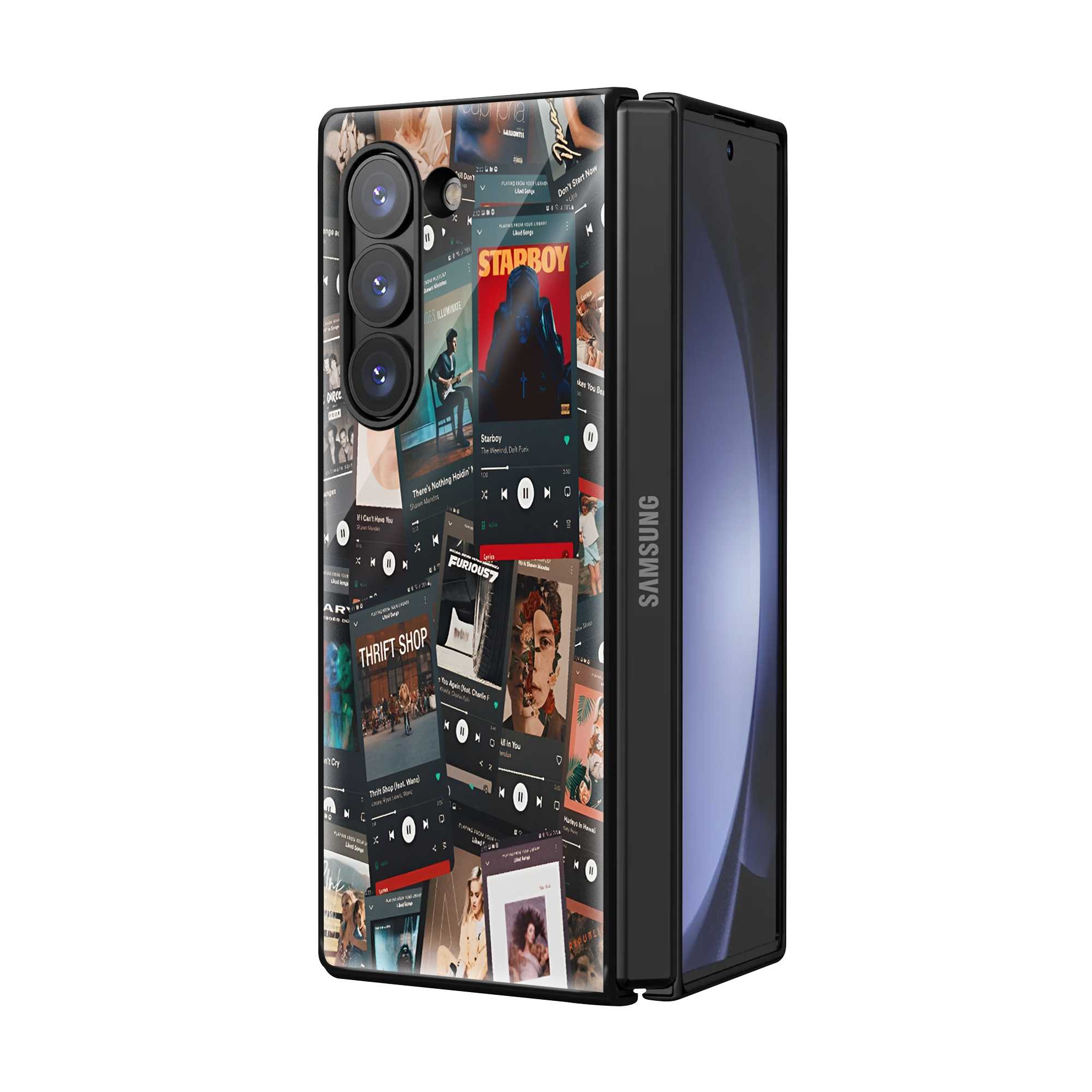 Playlist Vibes Samsung Z Fold Glass Case