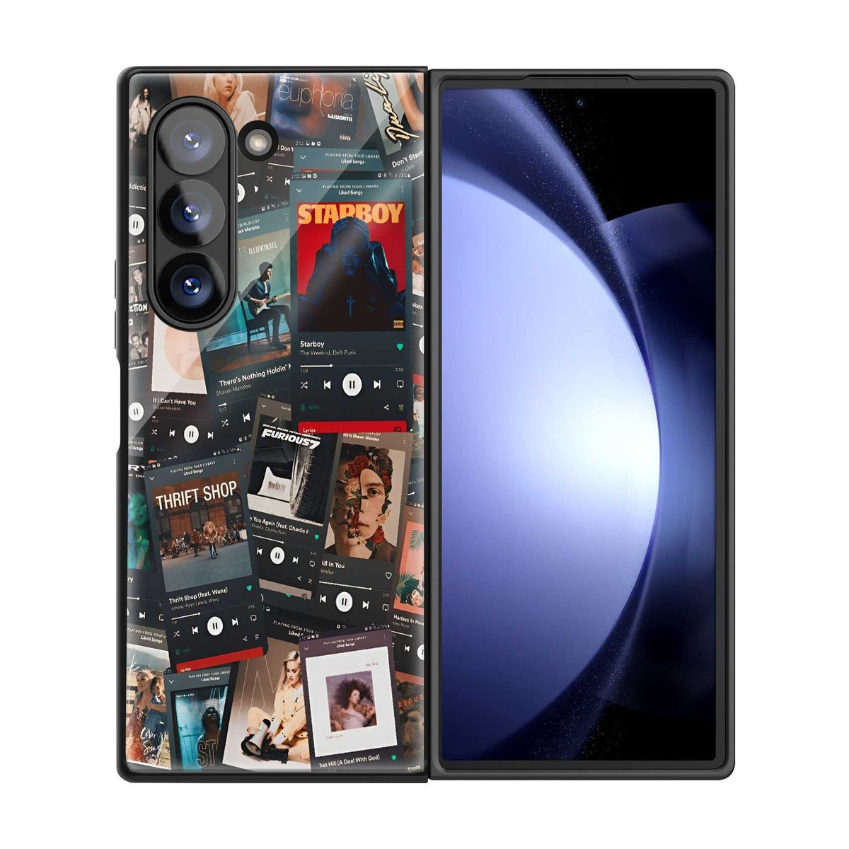 Playlist Vibes Samsung Z Fold Glass Case