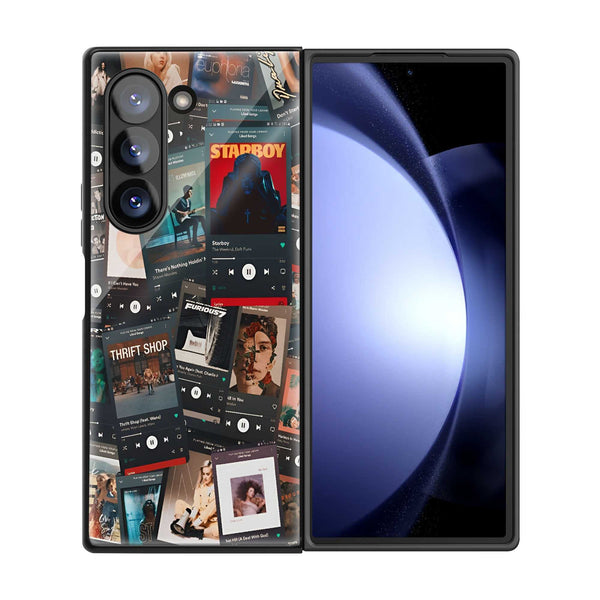 Playlist Vibes Samsung Z Fold Glass Case