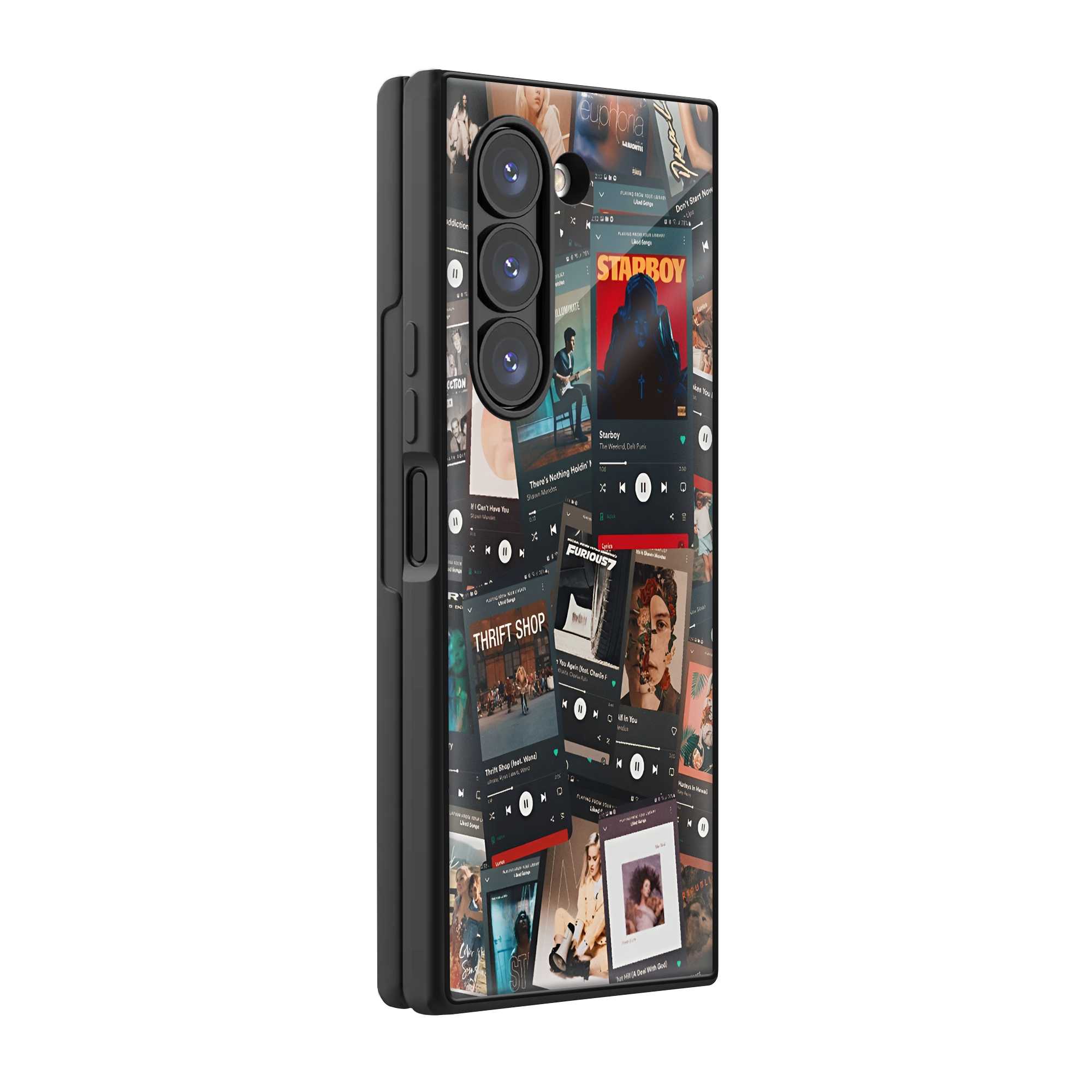 Playlist Vibes Samsung Z Fold Glass Case