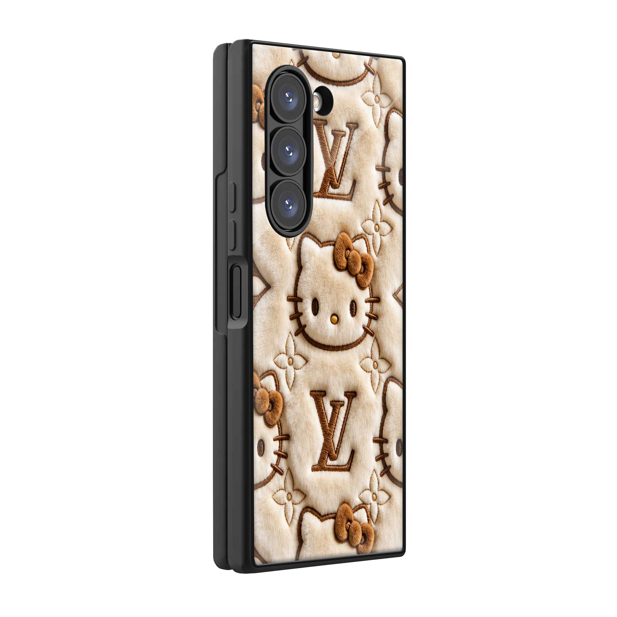 Plush Monotone Samsung Z Fold Glass Case