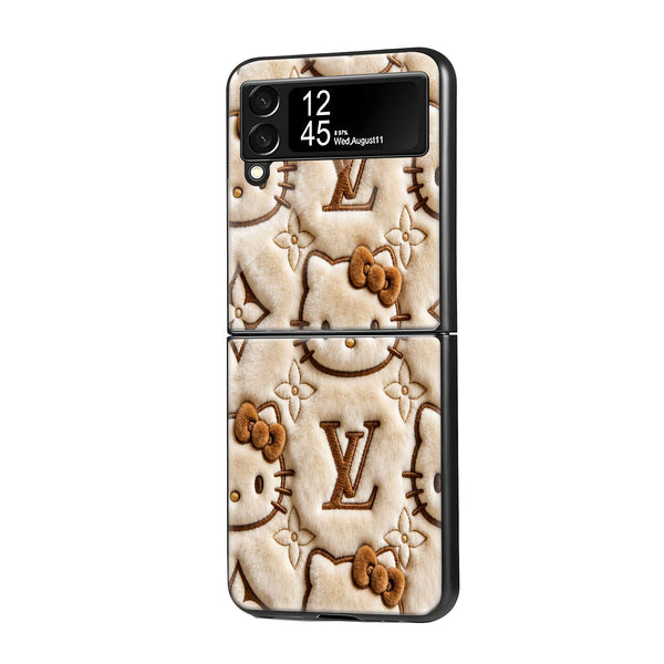Plush Monotone Samsung Z Flip Glass Case