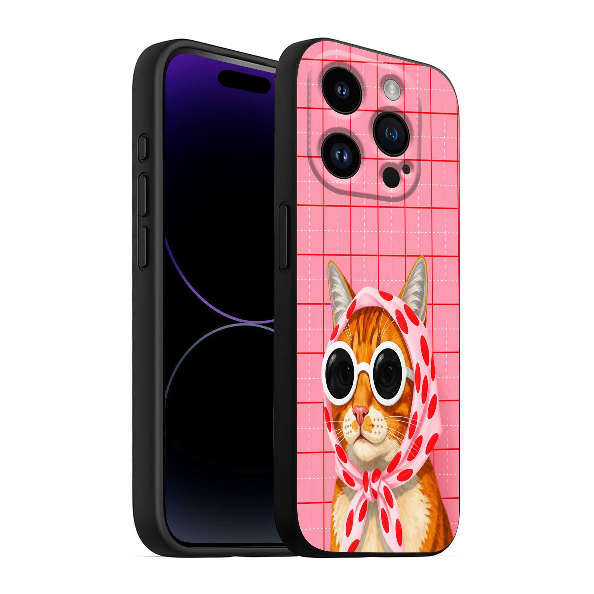 Polka Kitty Silicone Case