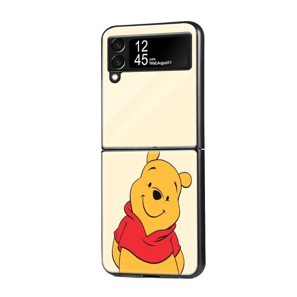 Pooh Bear Samsung Z Flip Glass Case