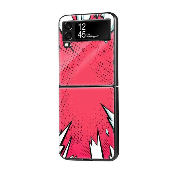 Pop Blast Samsung Z Flip Glass Case