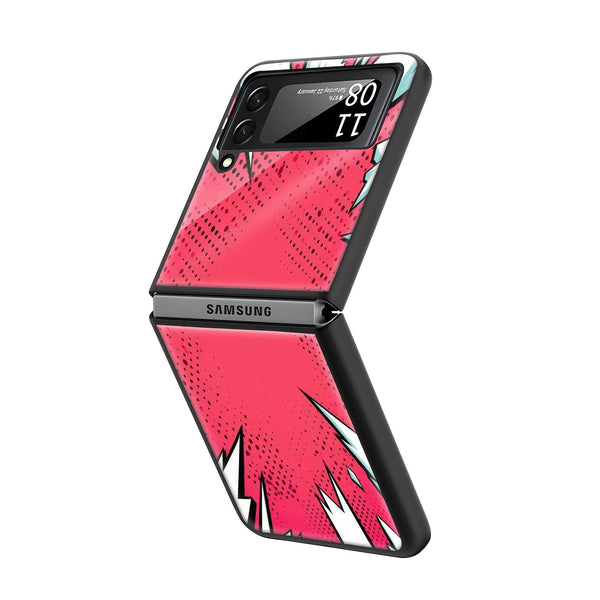 Pop Blast Samsung Z Flip Glass Case