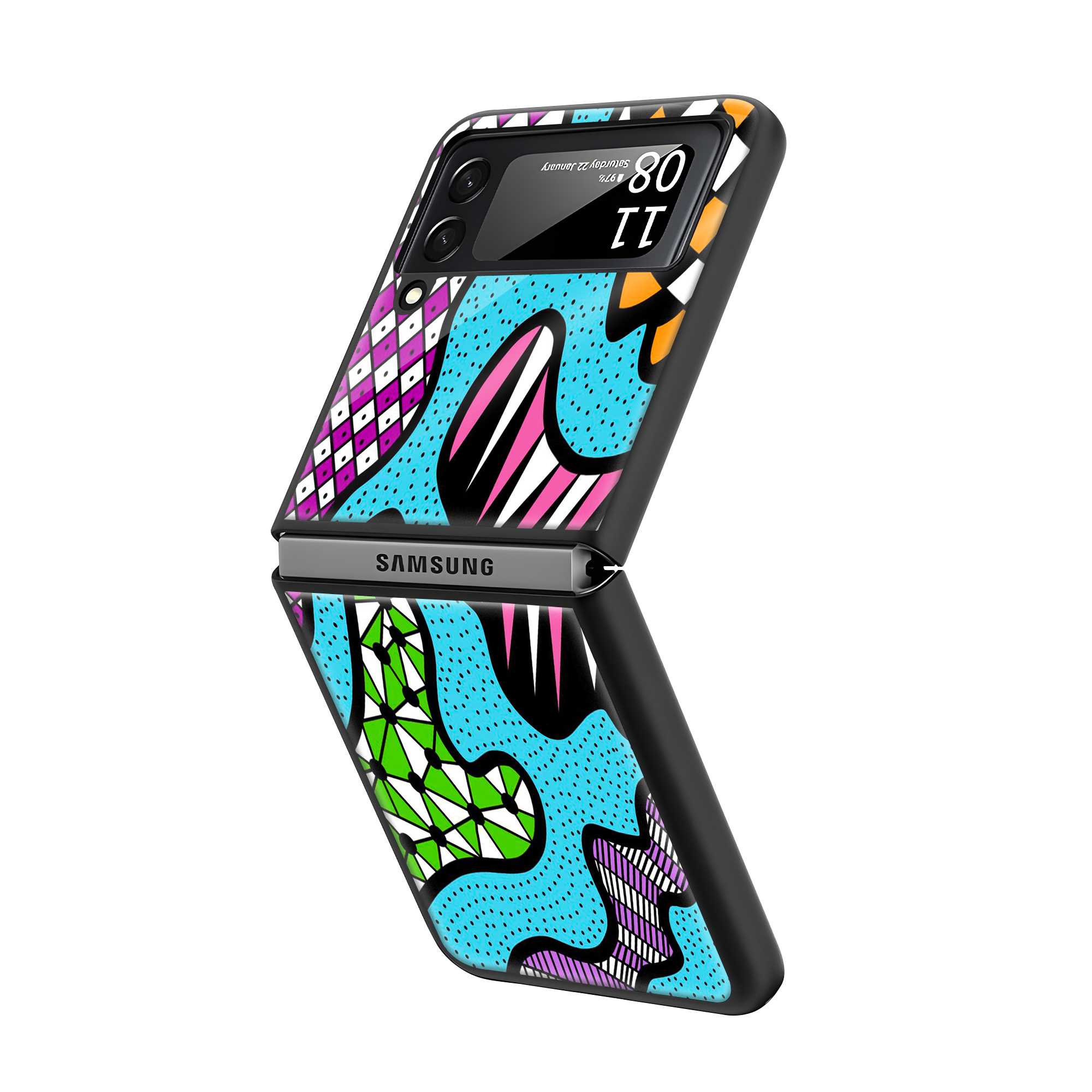 Pop Doodle Samsung Z Flip Glass Case
