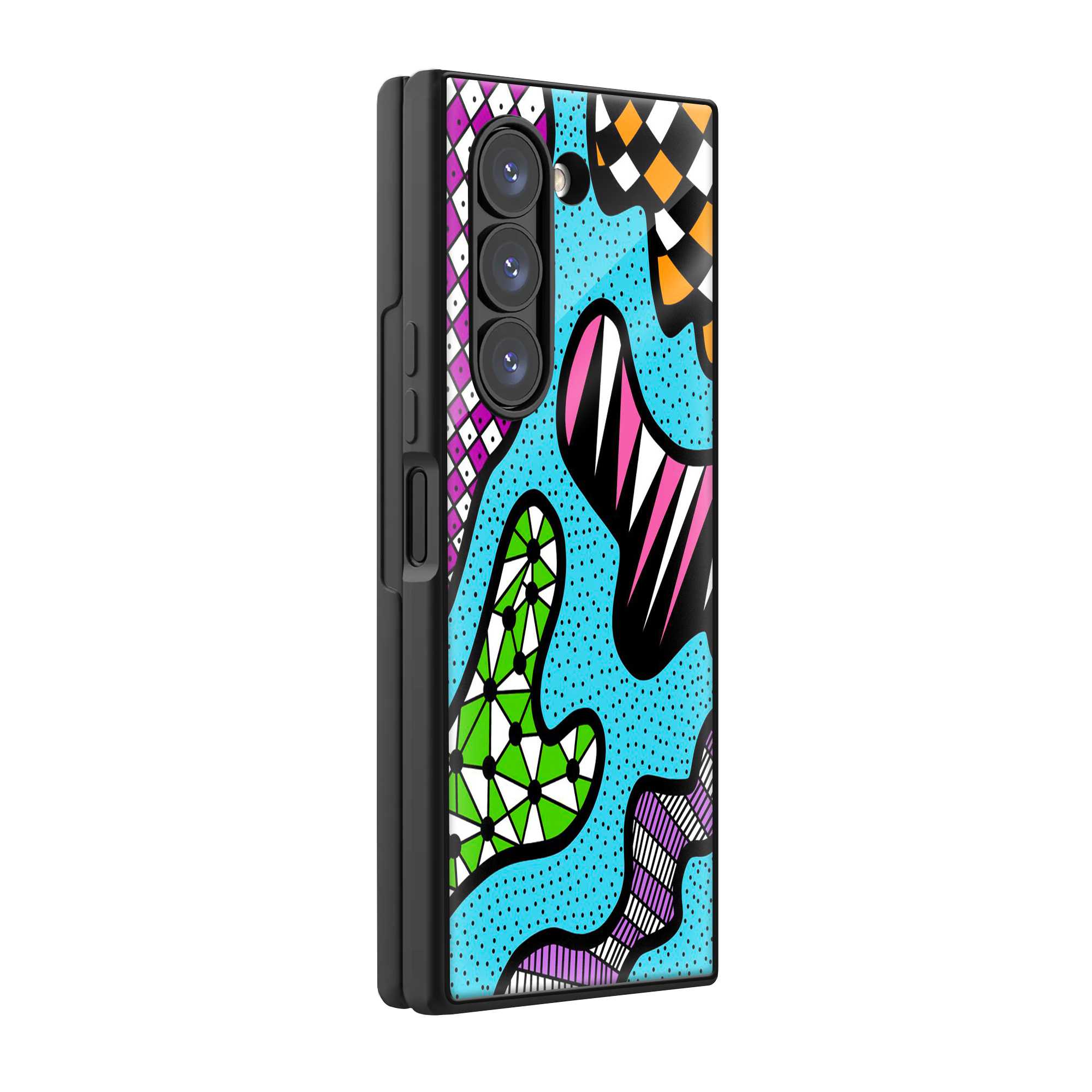Pop Doodle Samsung Z Fold Glass Case