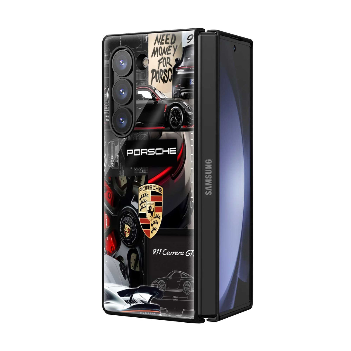 Porsche Dream Garage Samsung Z Fold Glass Case