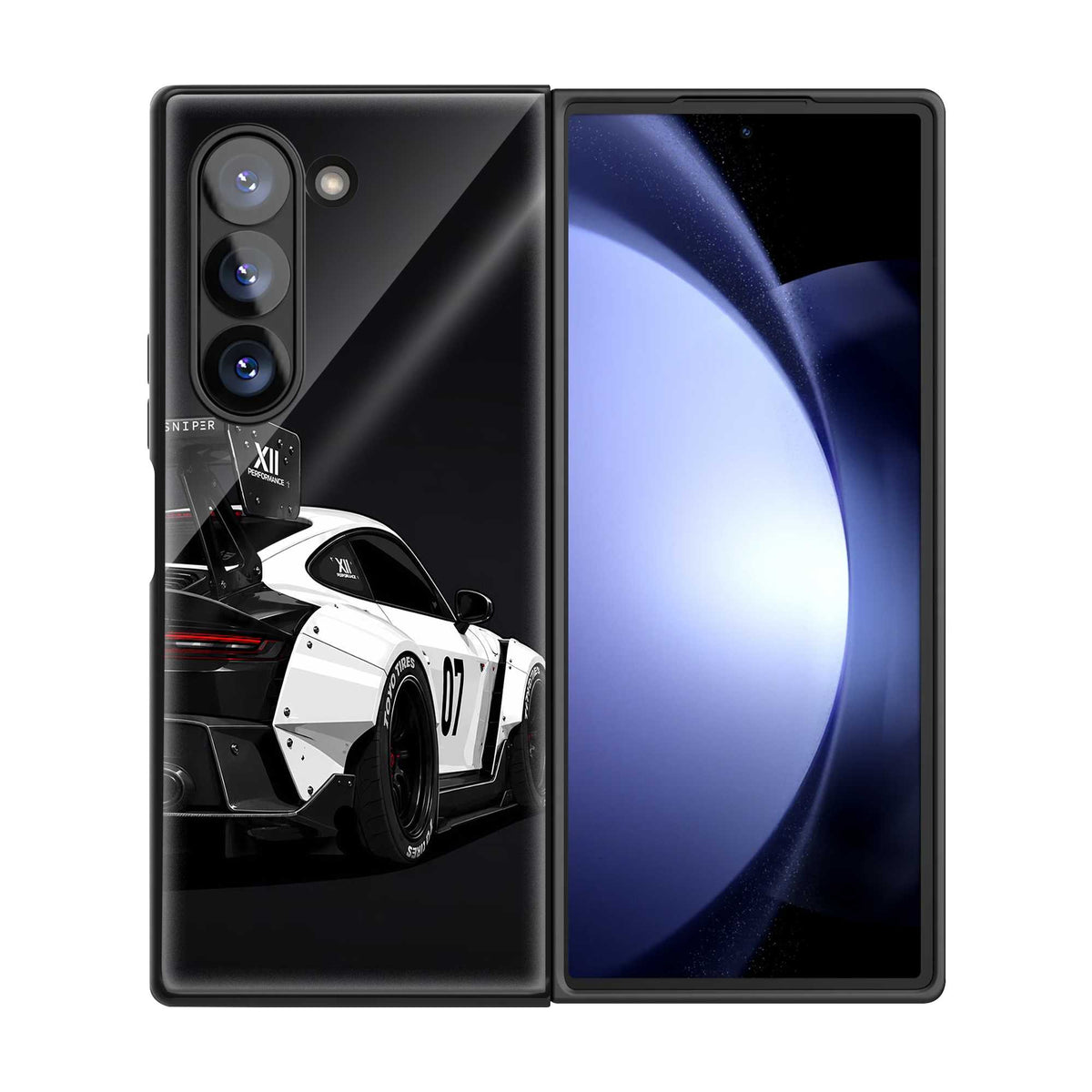 Porsche GT3 Racing Samsung Z Fold Glass Case