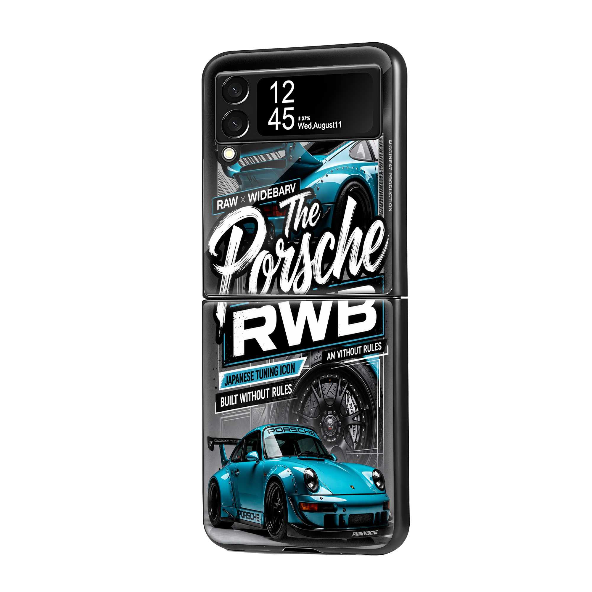Porsche RWB Samsung Z Flip Glass Case