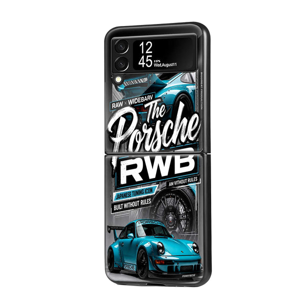 Porsche RWB Samsung Z Flip Glass Case