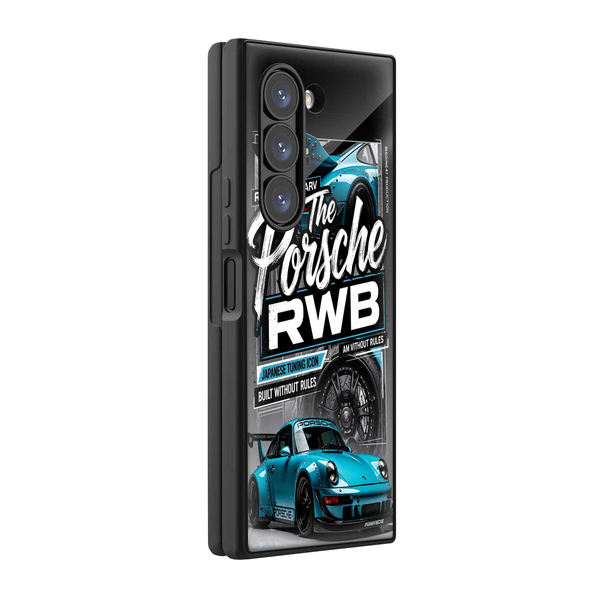 Porsche RWB Samsung Z Fold Glass Case