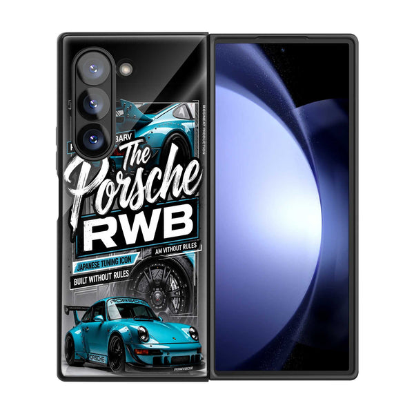 Porsche RWB Samsung Z Fold Glass Case