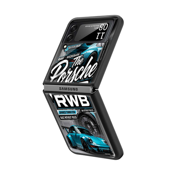Porsche RWB Samsung Z Flip Glass Case
