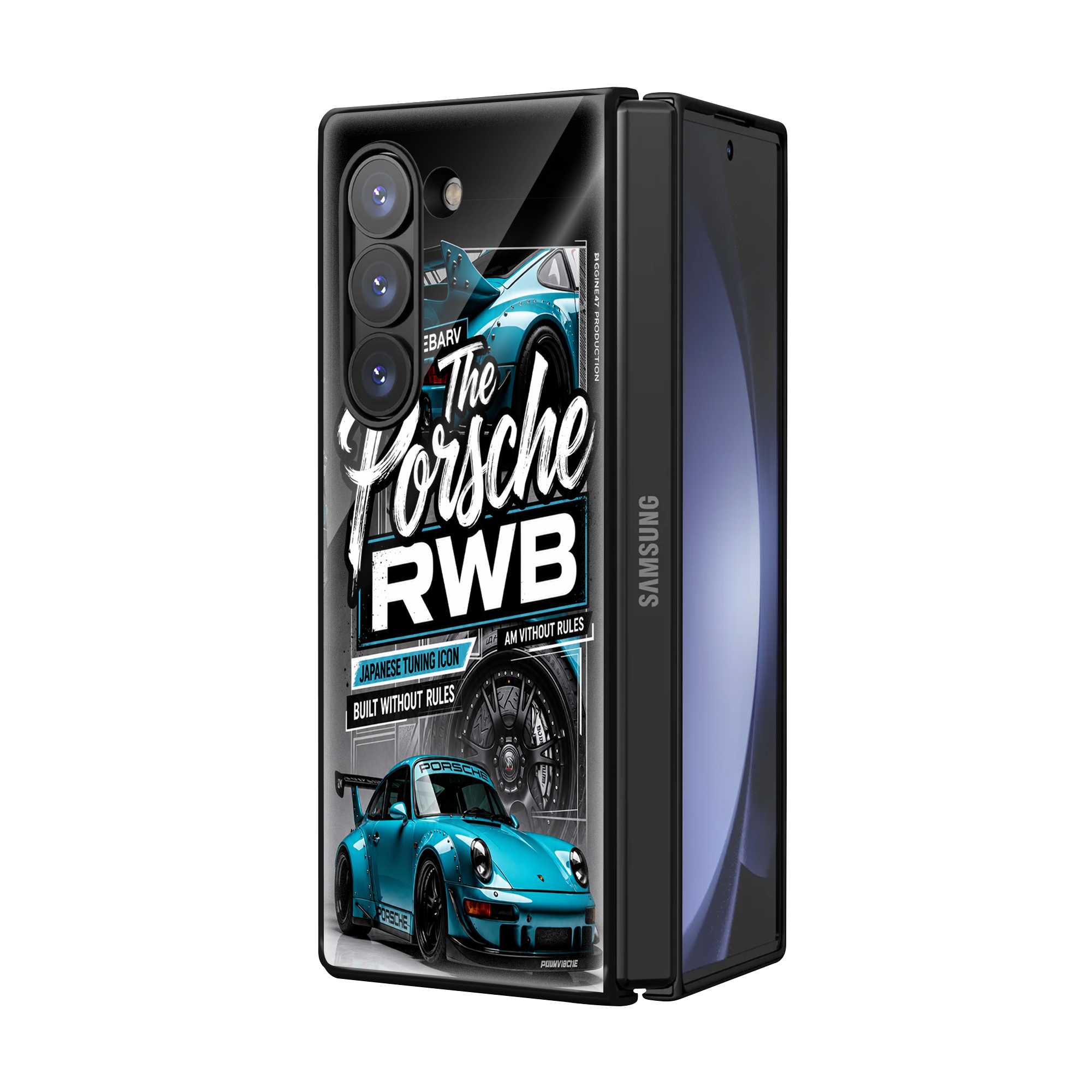 Porsche RWB Samsung Z Fold Glass Case