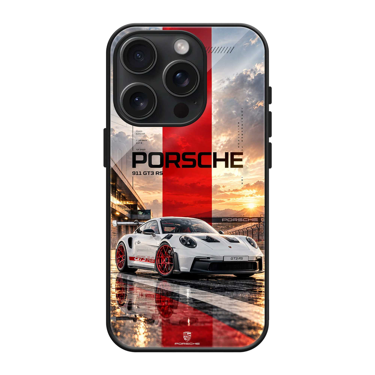 Porsche Redline Beast Glass Case