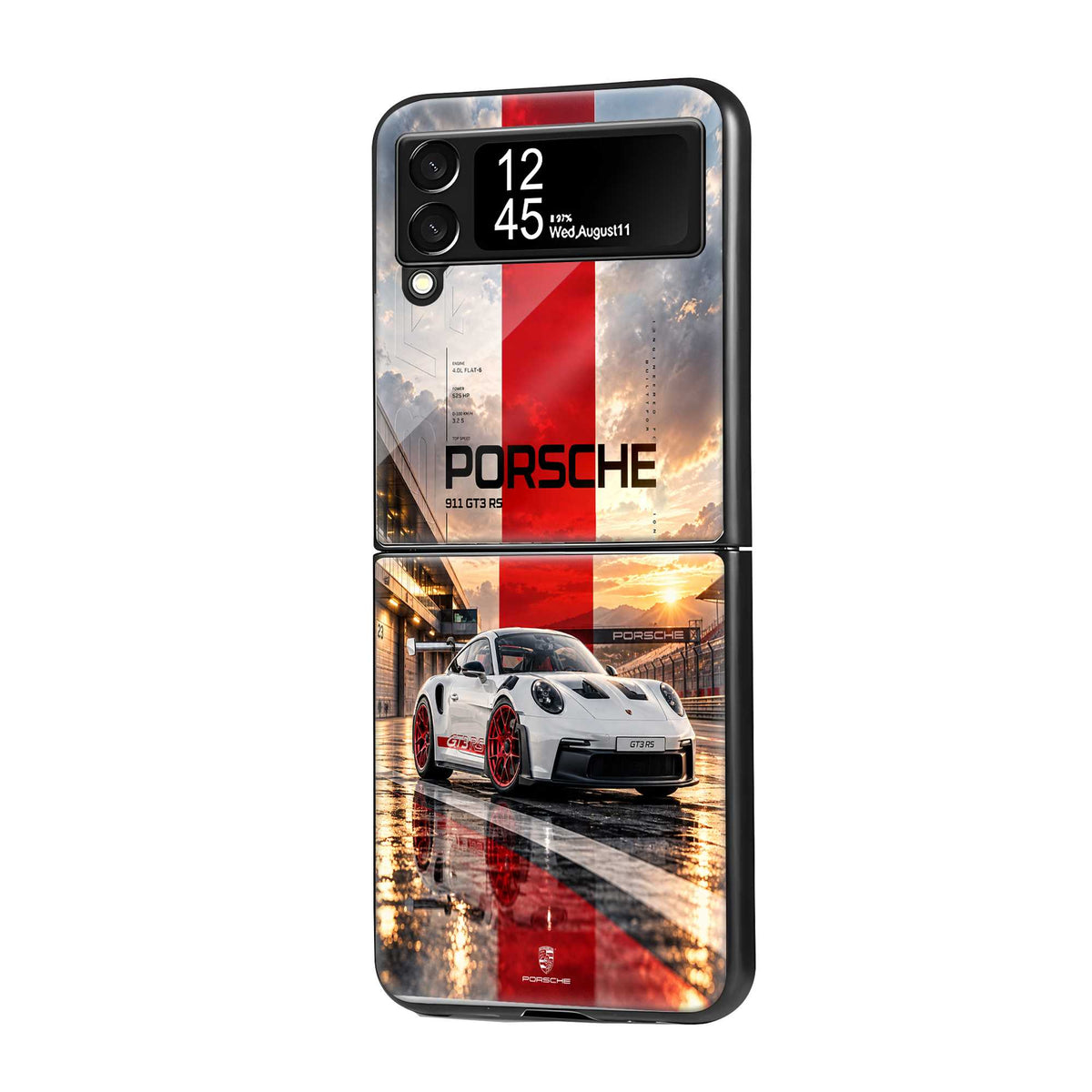 Porsche Redline Beast Samsung Z Flip Glass Case