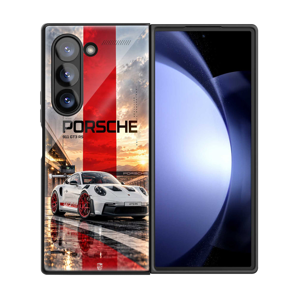 Porsche Redline Beast Samsung Z Fold Glass Case