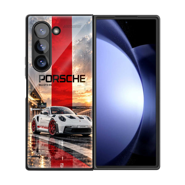 Porsche Redline Beast Samsung Z Fold Glass Case