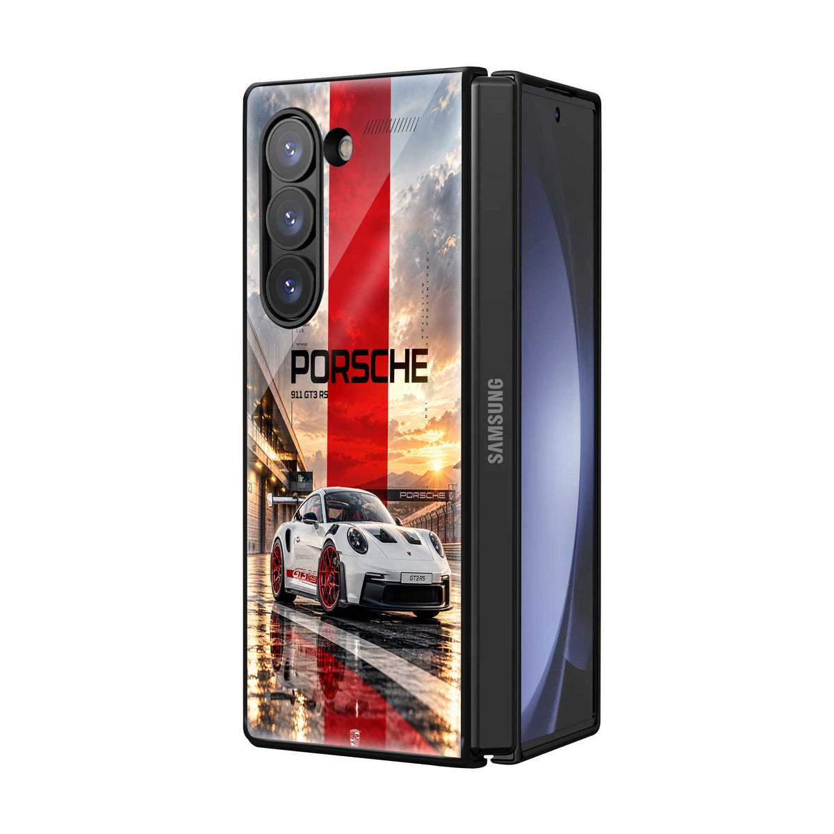 Porsche Redline Beast Samsung Z Fold Glass Case