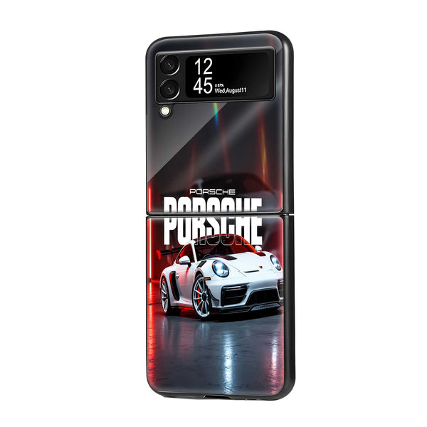 Porsche Velocity Samsung Z Flip Glass Case