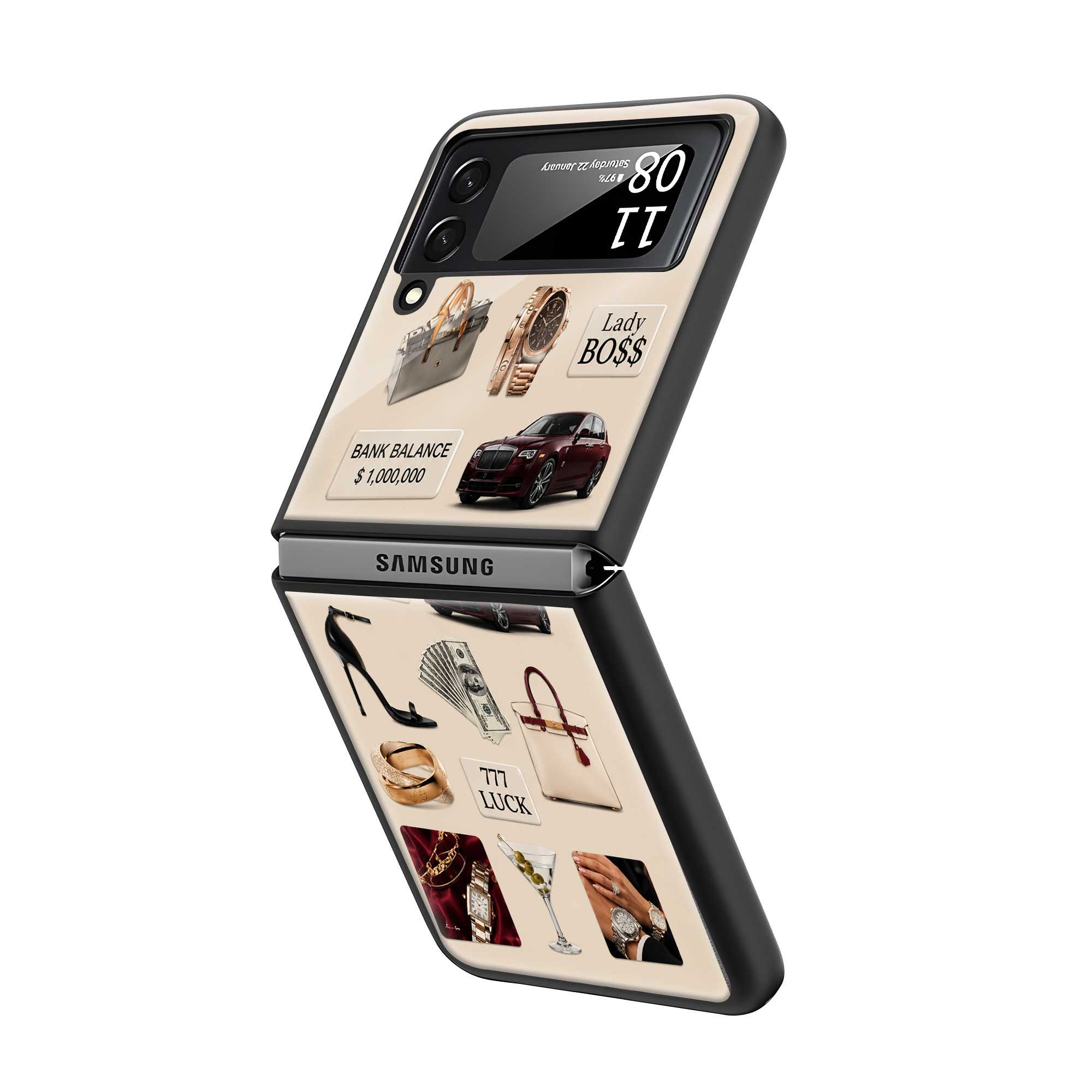 Power Woman Samsung Z Flip Glass Case Secondary image