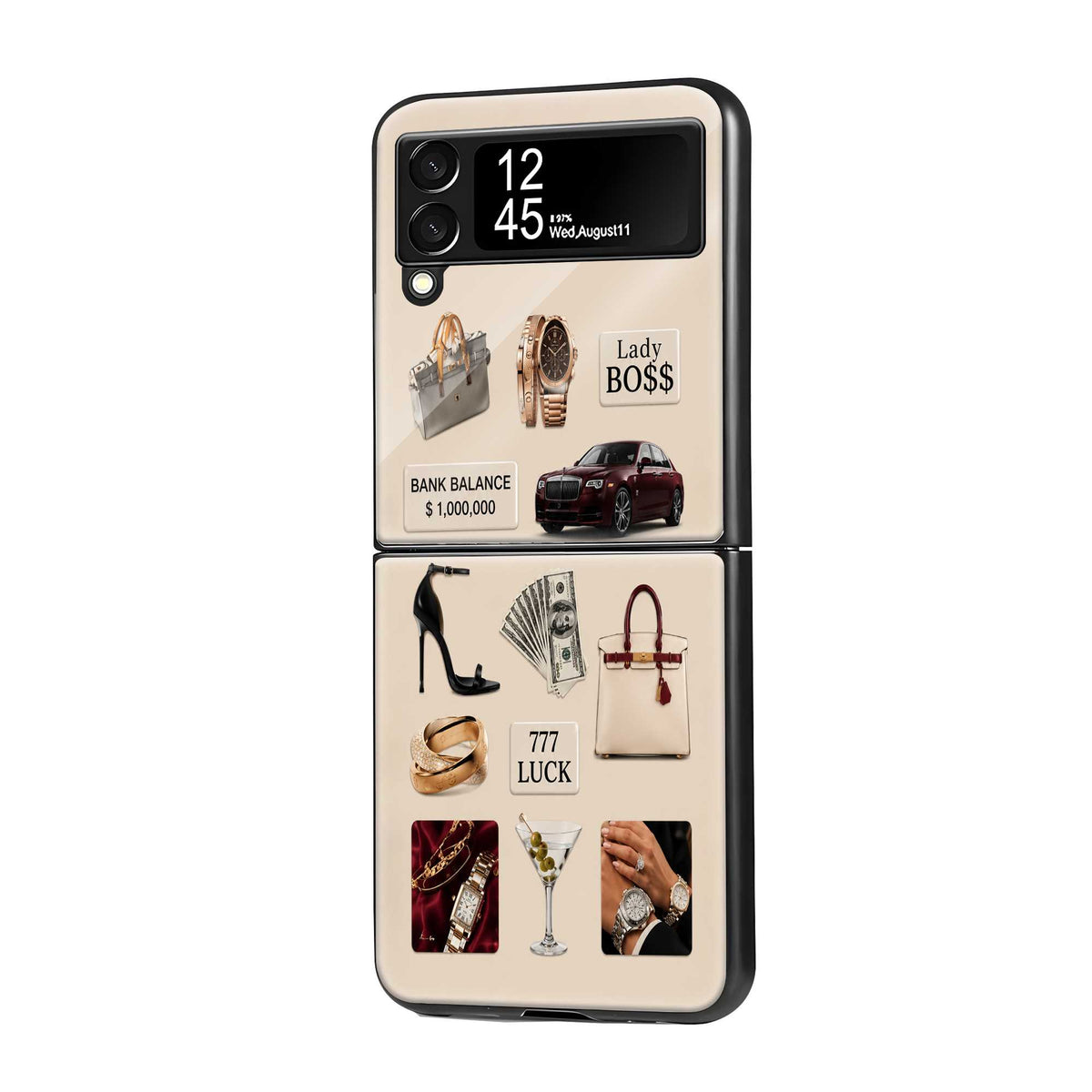 Power Woman Samsung Z Flip Glass Case Main image