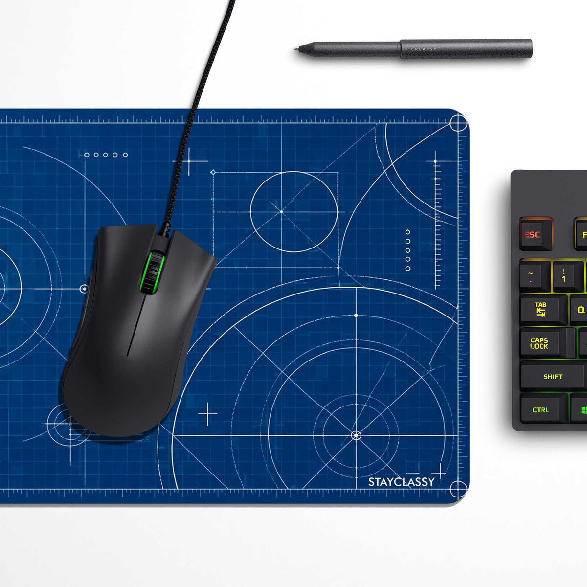 Precision Blueprint Desk Mat