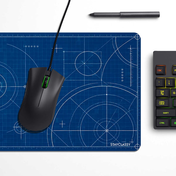 Precision Blueprint Desk Mat