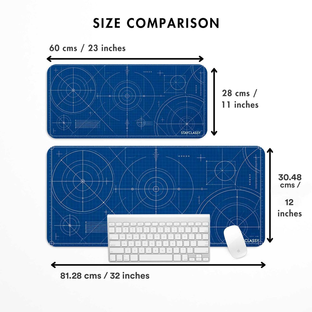 Precision Blueprint Desk Mat