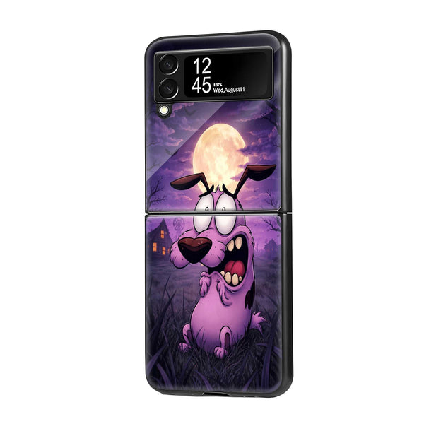 Purple Courage Samsung Z Flip Glass Case