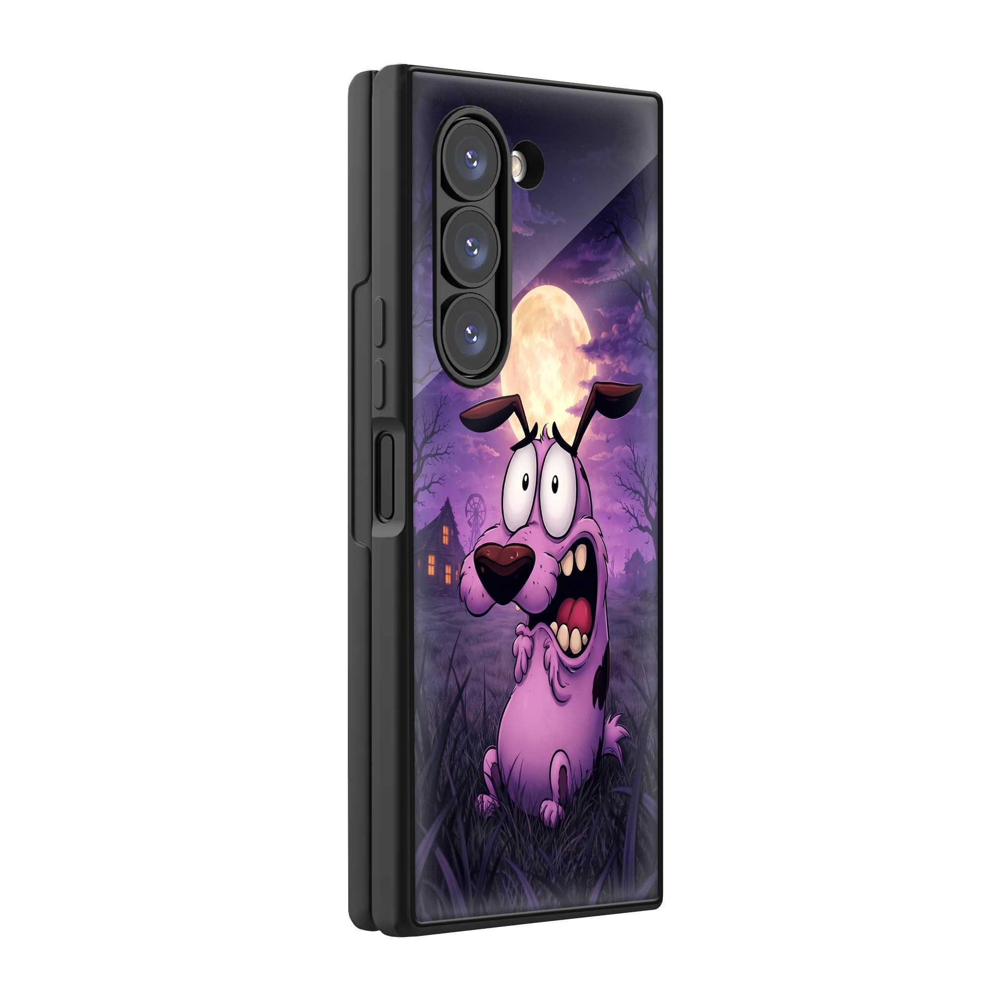 Purple Courage Samsung Z Fold Glass Case
