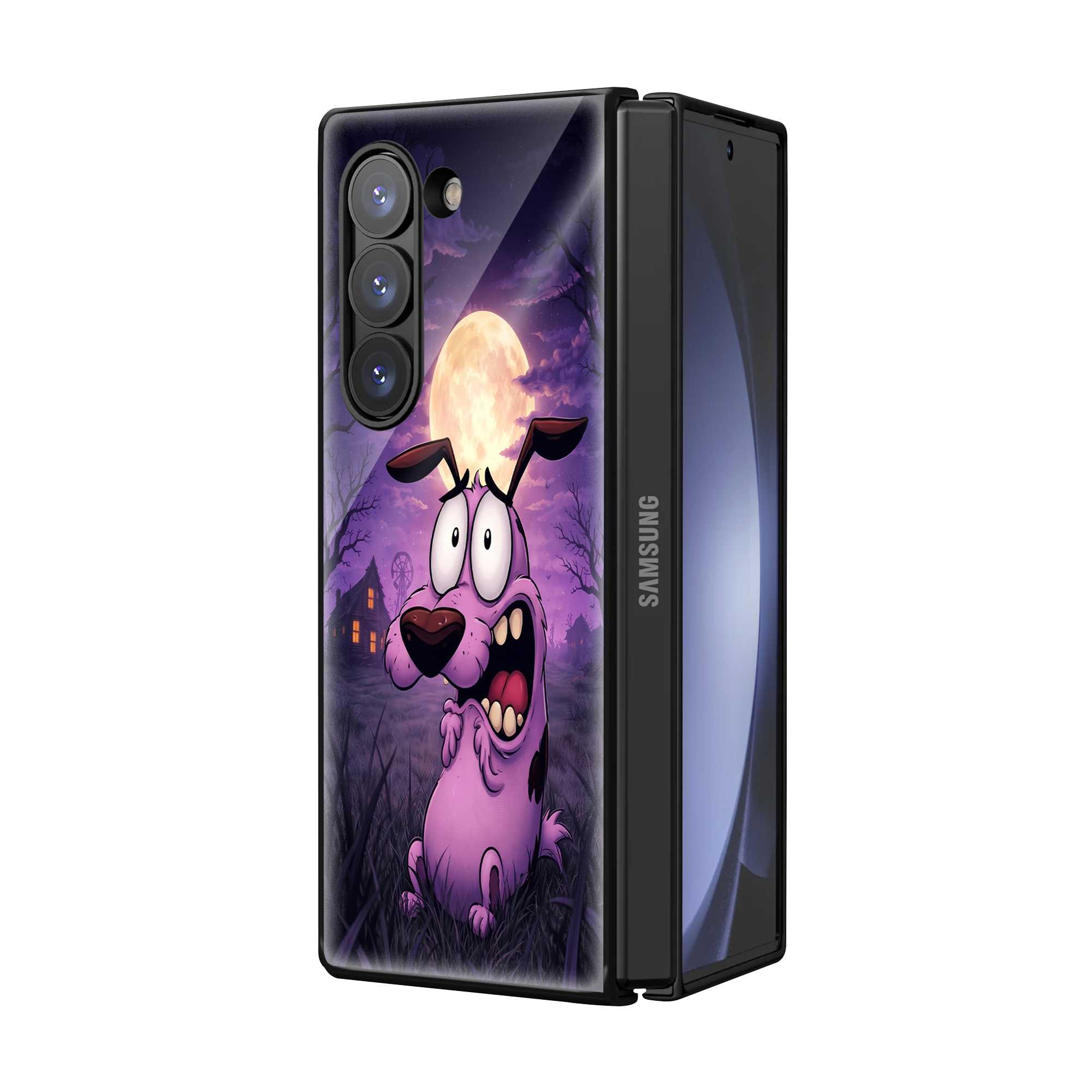 Purple Courage Samsung Z Fold Glass Case