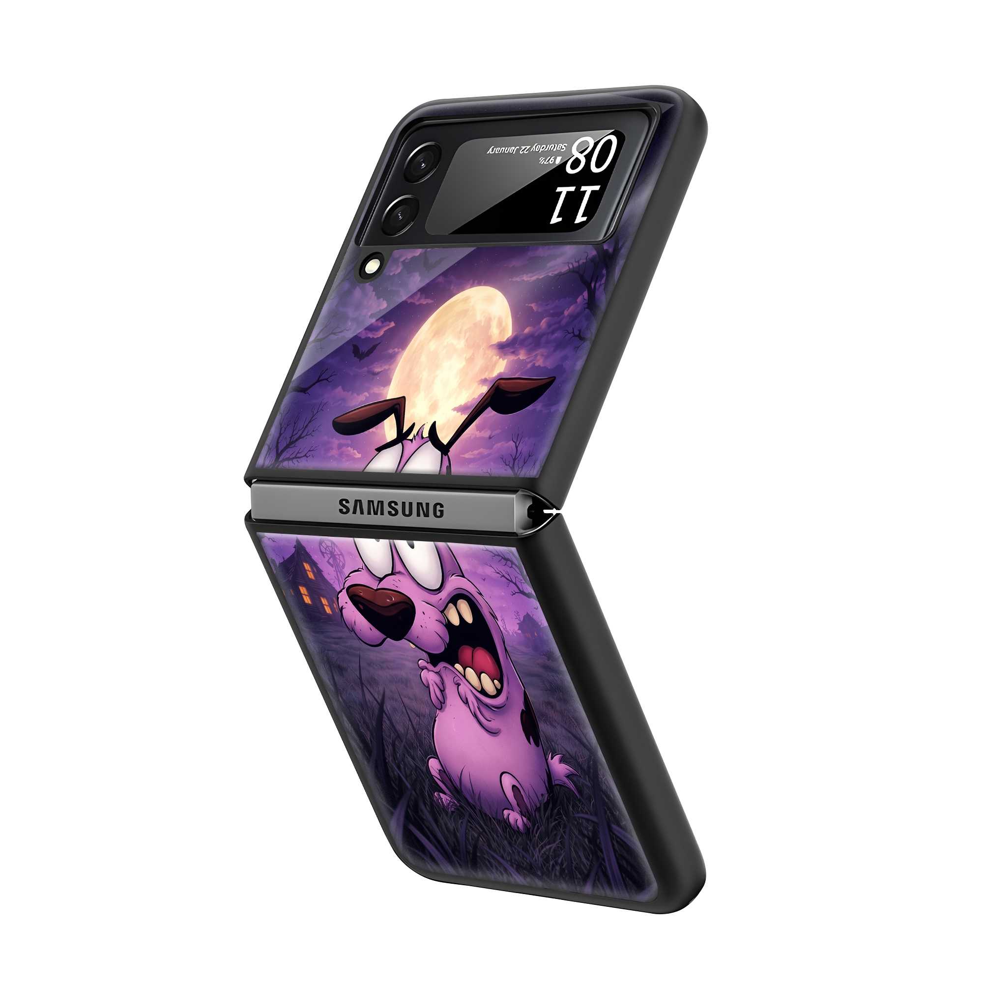 Purple Courage Samsung Z Flip Glass Case