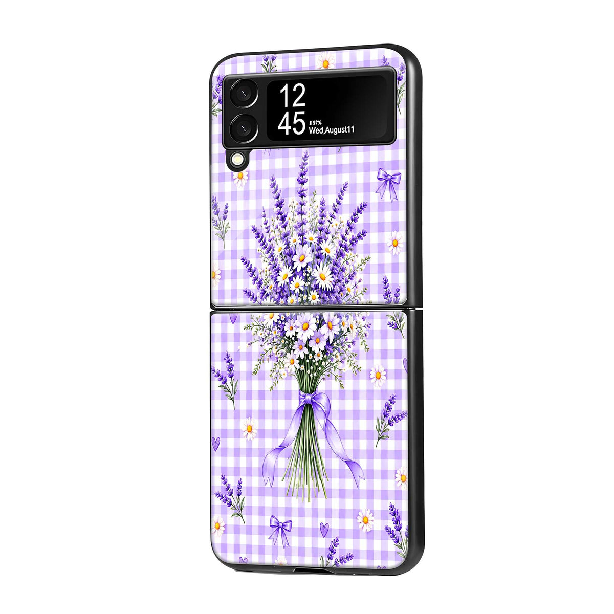 Purple Meadow Samsung Z Flip Glass Case